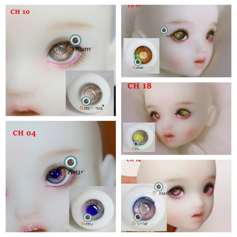 

1/12 1/8 1/6 1/4 1/3 BJD Make Up Accessories Doll 8mm-26mm Full Size Gradient Glass Eyeball For BJD/SD YOSD MSD SD13 SSDF C0998