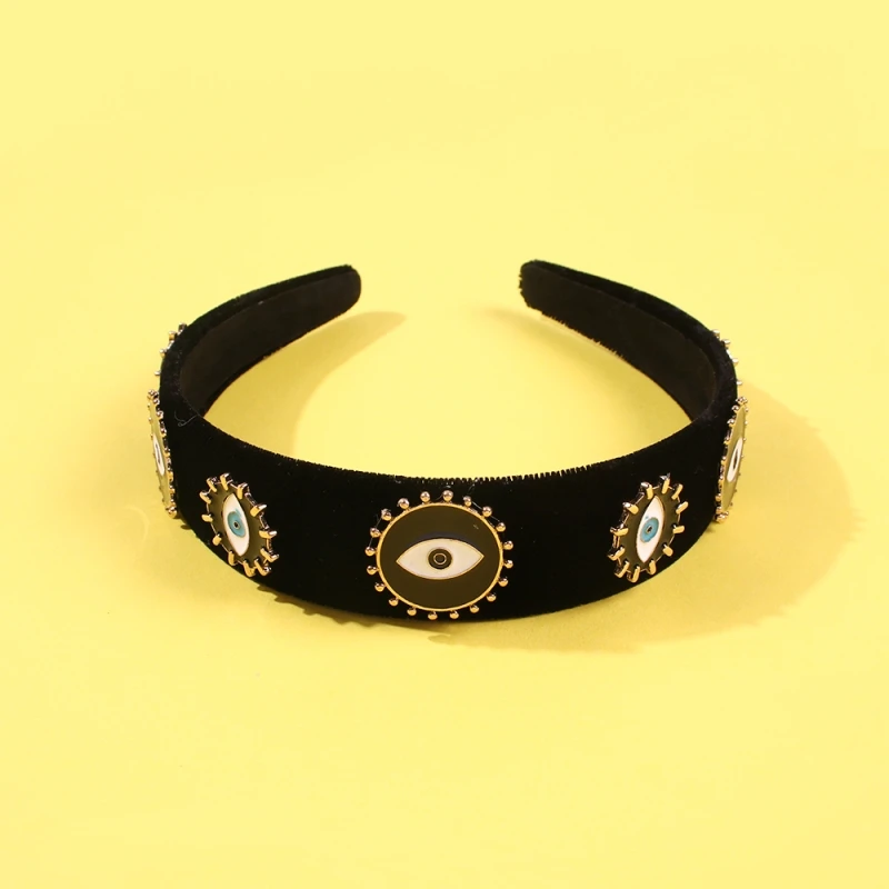 Женский обруч для волос в стиле барокко теплый мягкий бархатный с широким