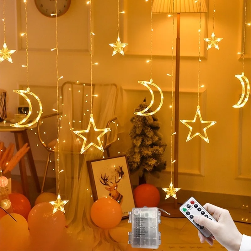 

Светодиодные светильники со звездами 3,5 м, рождественские гирлянды, гирлянды, уличные гирлянды для дома, свадьбы, праздника, вечеринки, Ново...