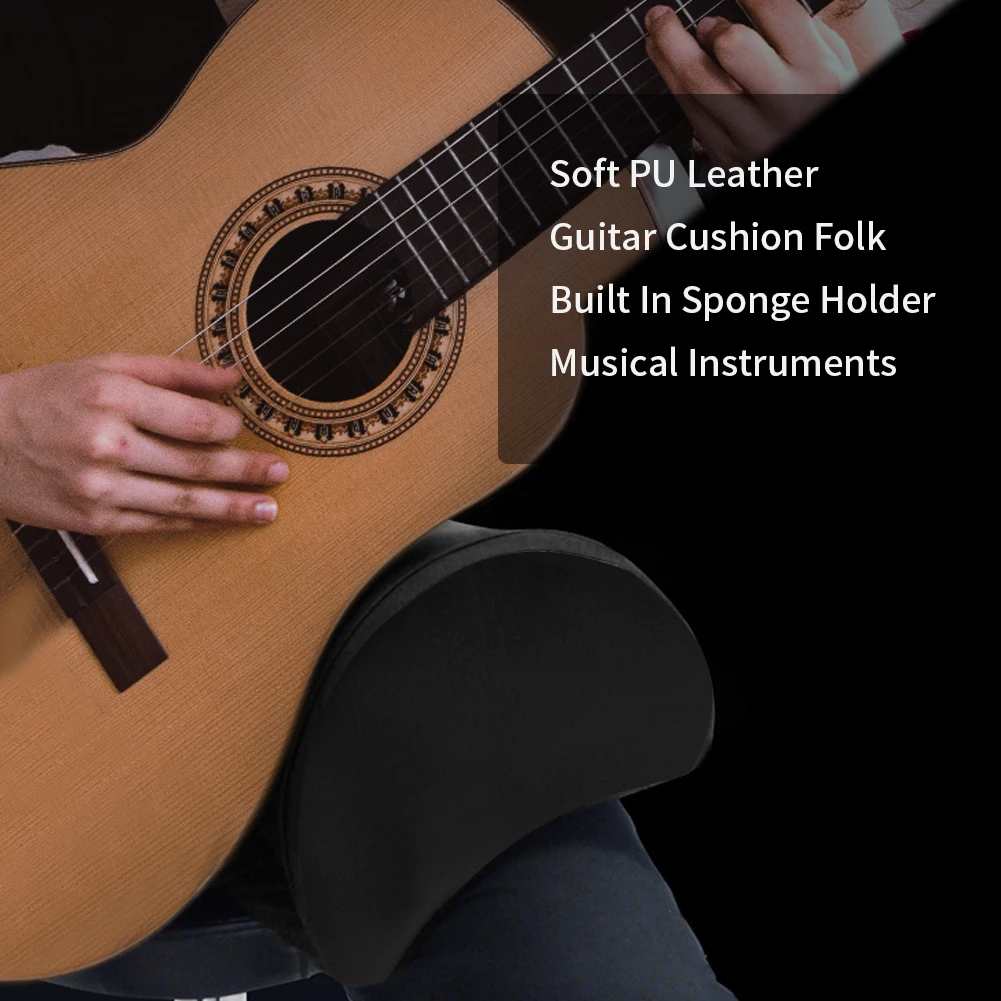 

Soft Support PU Leather Accessories Guitar Cushion Musical Instruments Portable Classic Holder Reduce Pressure Built In Sponge