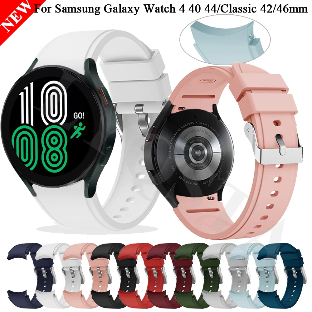 

Ремешок силиконовый для наручных смарт-часов Samsung Galaxy Watch 4 40 44 мм