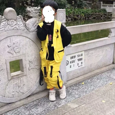Children'S Jazz Dance Costumes Boys Street Dance Set Hip Hop Clothing For Girls Hiphop Pocket Set Ballroom Stage Outfits DQS306