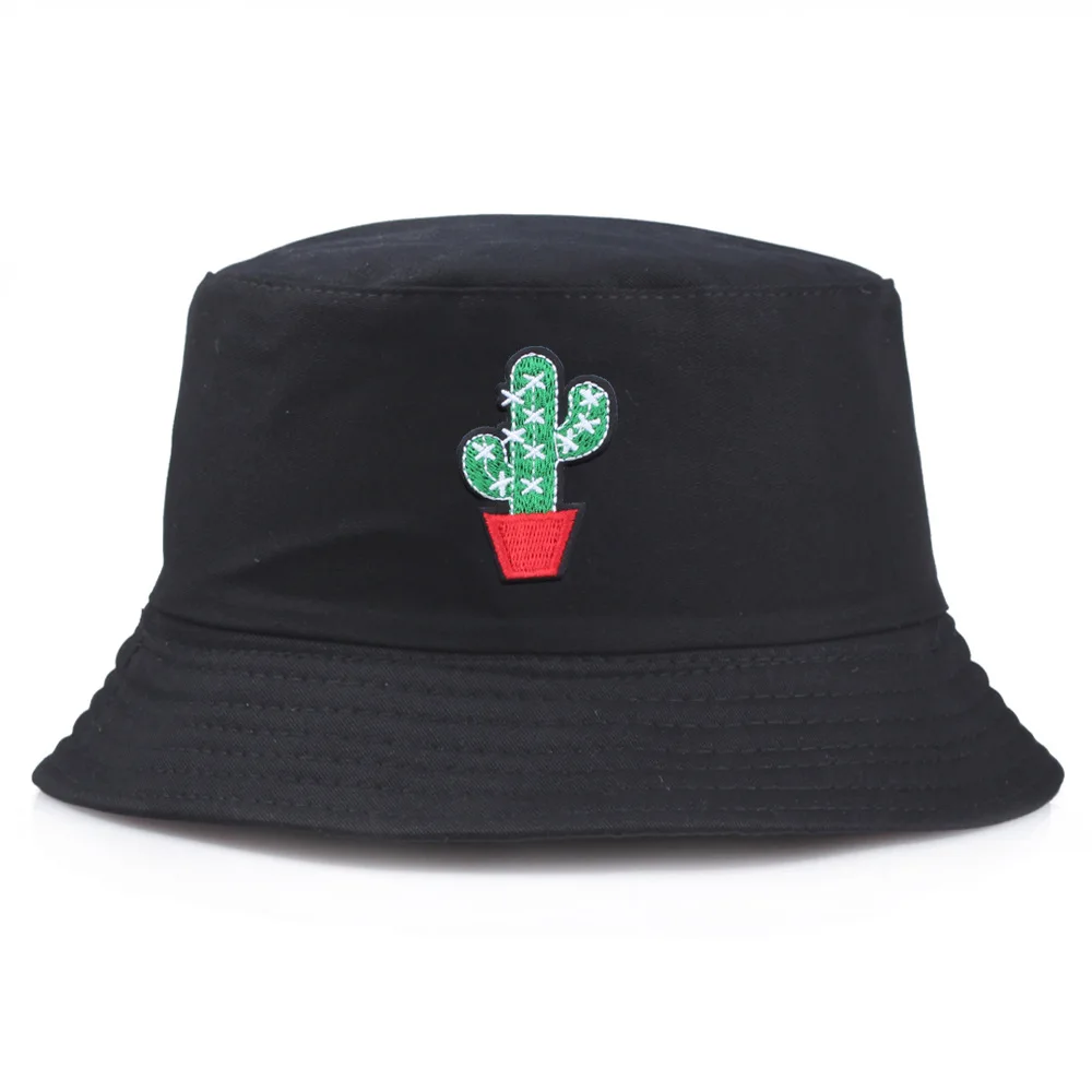 

Fashion Cactus Bucket Hat Women Embroidery Summer Hat Men's Panama Hat Cotton Outdoor Kpop Fishing Hats Bone Bonnet Bob Sun Hats