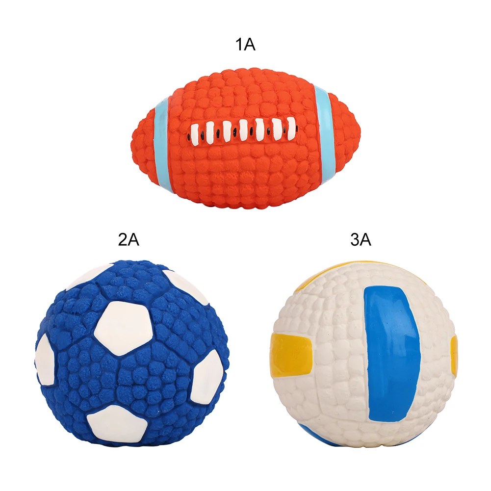 

Pet Toy Ball Interactive Latex Vocal Ball Clean Teeth Rugby Dog Gnaw Toy Pet Supplies