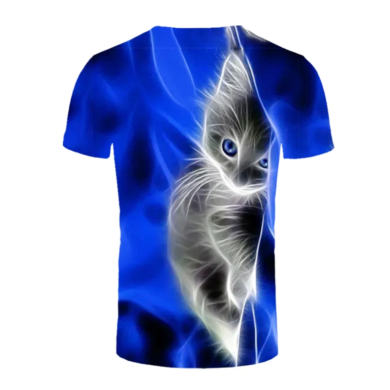 

Summer Men's T-shirt 3D Printing t-shirt Cute Animal Two Cats T-shirts Casual Hip Hop Shirt High Quality Male Casual Cat Tops