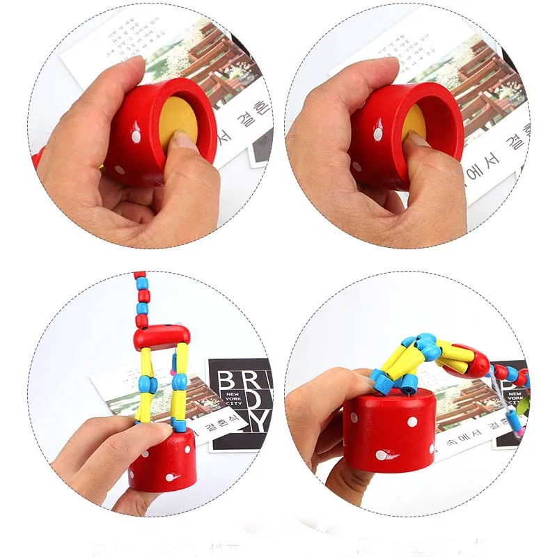 Simulation Intelligence Dancing Stand Colorful Rocking Giraffe Wooden Toy Houten Speelgoed Blocks Oyuncak Brinquedo Kids Toys | Игрушки и
