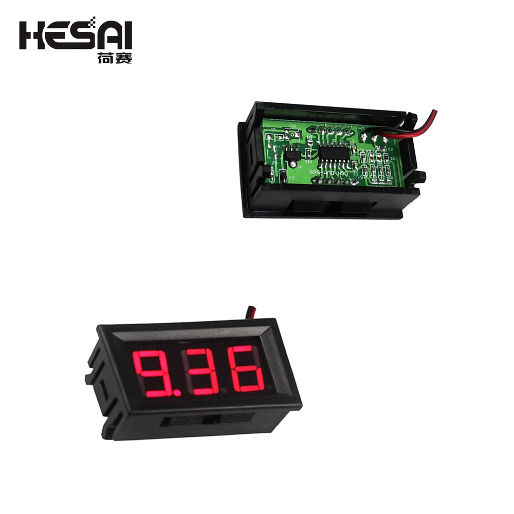 

Новый Красный 0,56 дюйма DC4.5-30V внешний источник питания, цифровой светодиодный дисплей, вольтметр с защитой от обратной полярности
