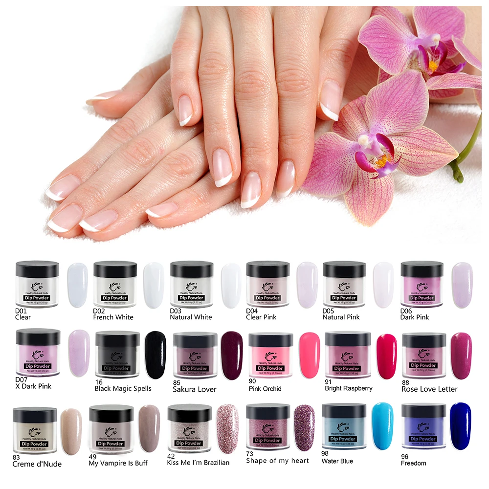 Окунающий порошок для ногтей блеск без лампы натуральный сухой цвет французский