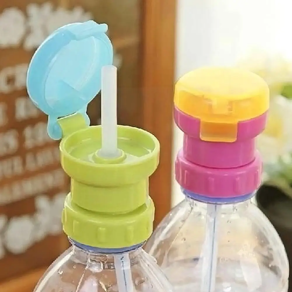 

Portable Hygiene Drink Feeder No Spill Choke Cute Water Bottle Adapter Cap & Tube Drinking Straw For Baby Infants Kid Whole I4o7