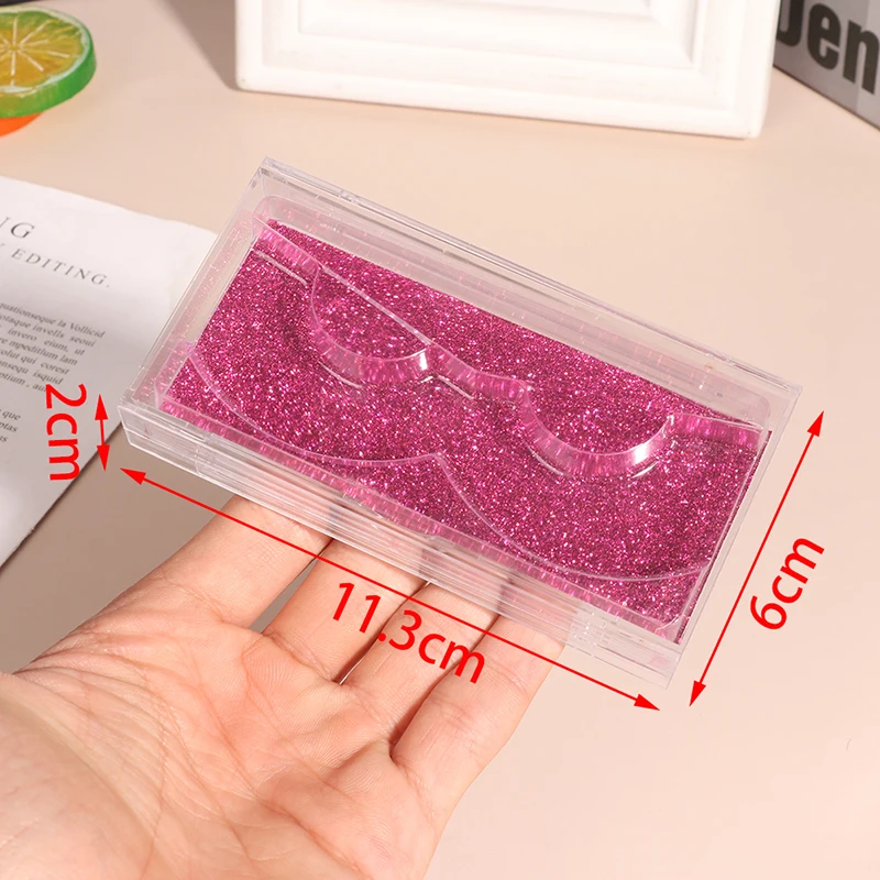 

1pcs 3D Fake Mink Lashes Boxes Acrylic False Eyelashes Packaging Box Transparent Plastic Case