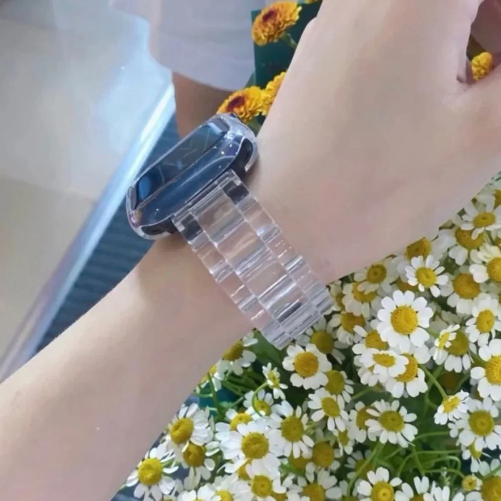 Ремешок прозрачный для Apple Watch Band 38 мм 40 42 44 SE 65432 | Наручные часы