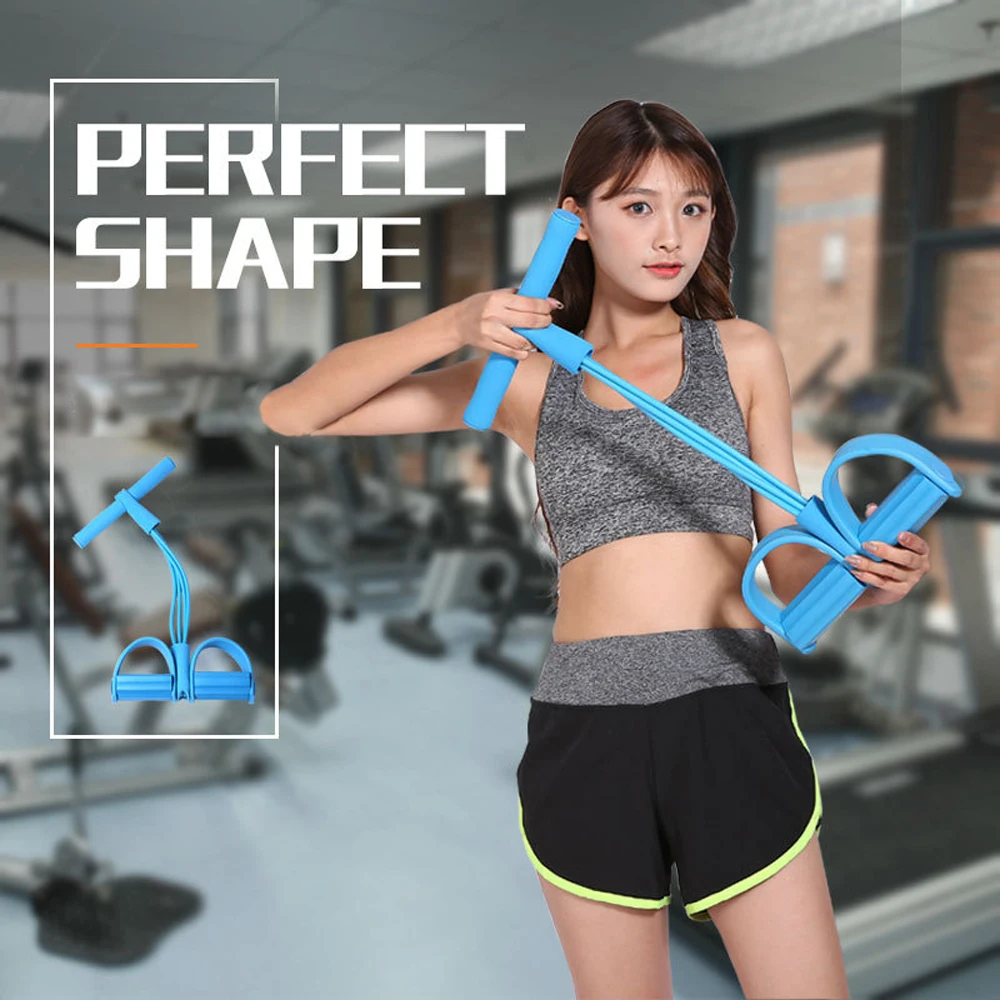 

Fitness Gum 4 Tube Resistance Bands Latex Pedal Exerciser Sit-up Pull Rope Expander Elastic Bands Yoga Equipment Pilates Workout