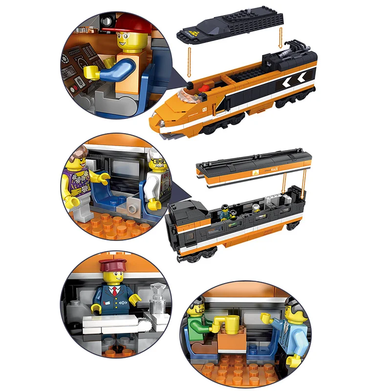 Набор моделей железной дороги Happy Train Curve электрические строительные блоки на