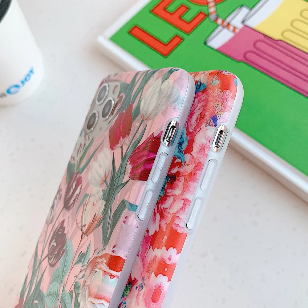Чехол LACK для телефона с милыми розами iPhone 11 11pro Max чехлы X XS MAX XR 7 8 Plus SE чехол