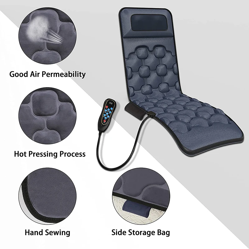 Коврик Электрический для массажа всего тела с подогревом Вибрирующая подушка