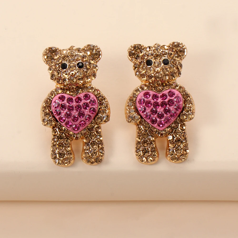 

2021 New Accessories Earriings For Women Cartoon Geometry Bohemia Bear Sweet Cute Style Elegant Girl Personality Gift