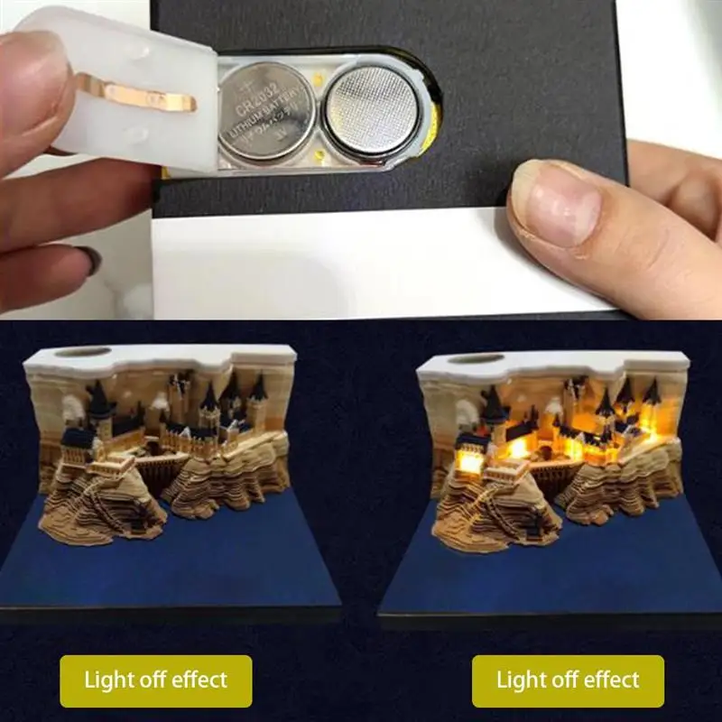 3D Бумажная скульптура искусство замок Хогвартса записная книжка украшение Гарри