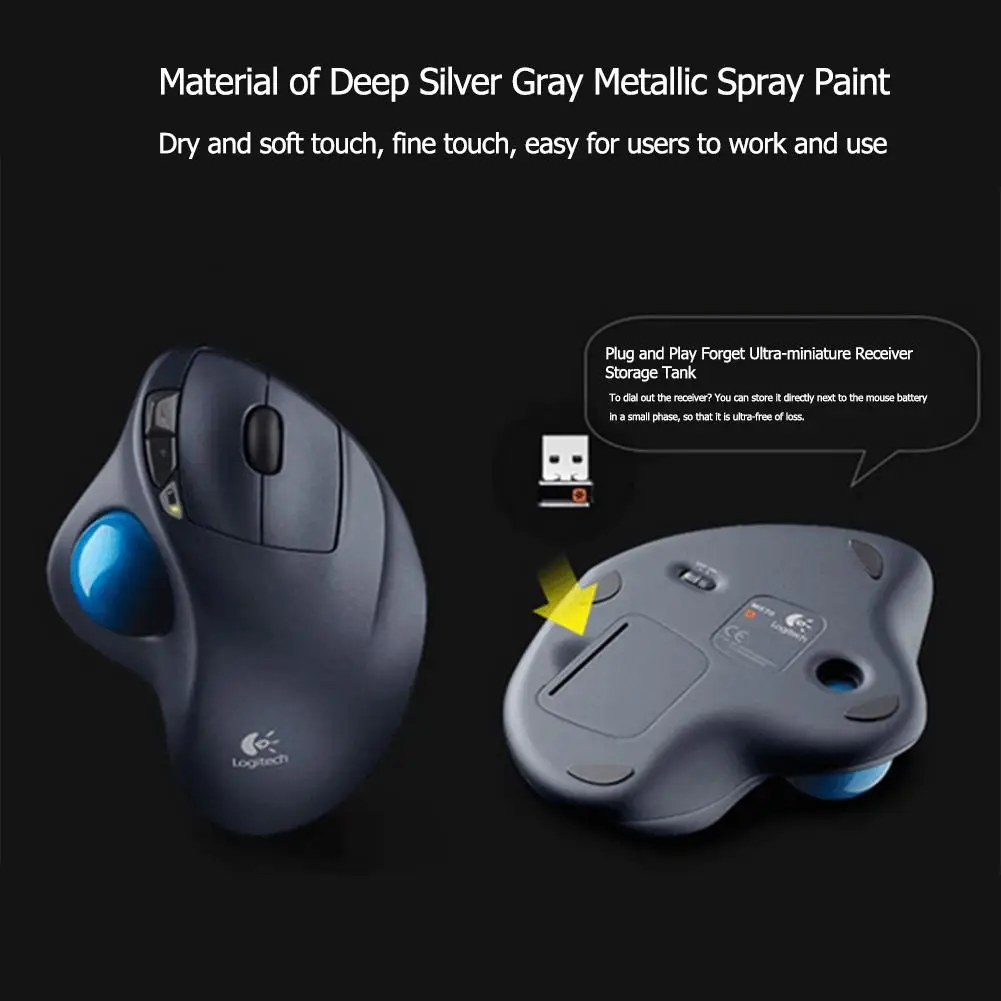 Logitech M570 2 4 ГГц Беспроводной Trackball Мышь эргономичный Поддержка Uniflying для
