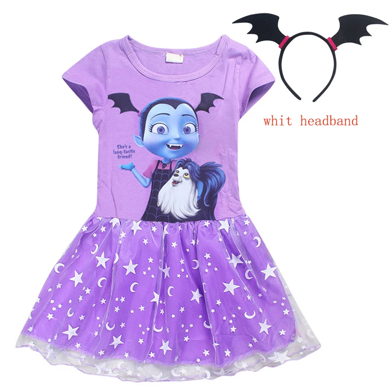 Детское платье для девочек летнее детей ясельного возраста Vampirina одежда