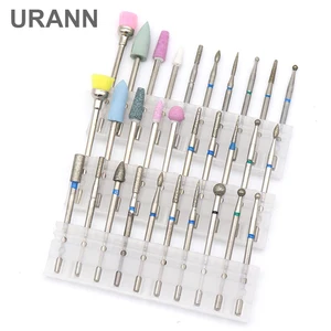 10 шт. Вольфрамовая стальная Шлифовальная головка URANN для ногтей фрезерный станок для маникюра и педикюра шлифовальная машинка набор сверл электрические инструменты