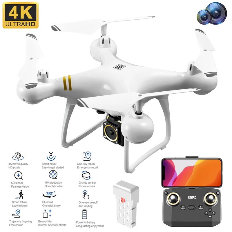 

LF608 NEW RC Drone Professional 4K Air Pressure Altitude Keep Wifi FPV Dual Camera Quadcopter Flight Remote Control Helicopter