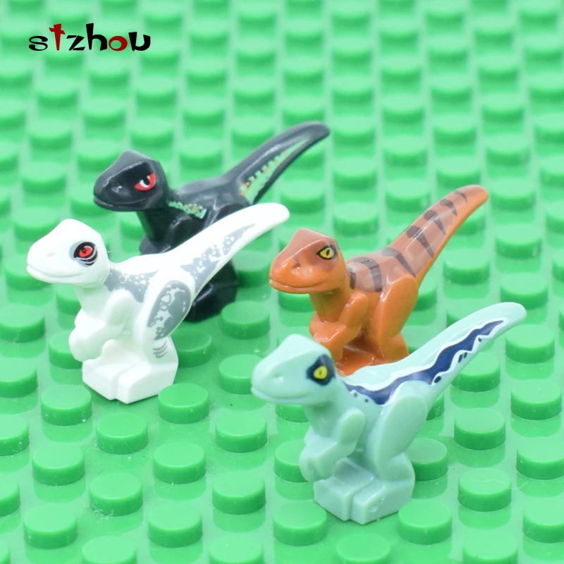4 шт./лот Динозавры юрского периода строительные блоки Набор Детские игрушки