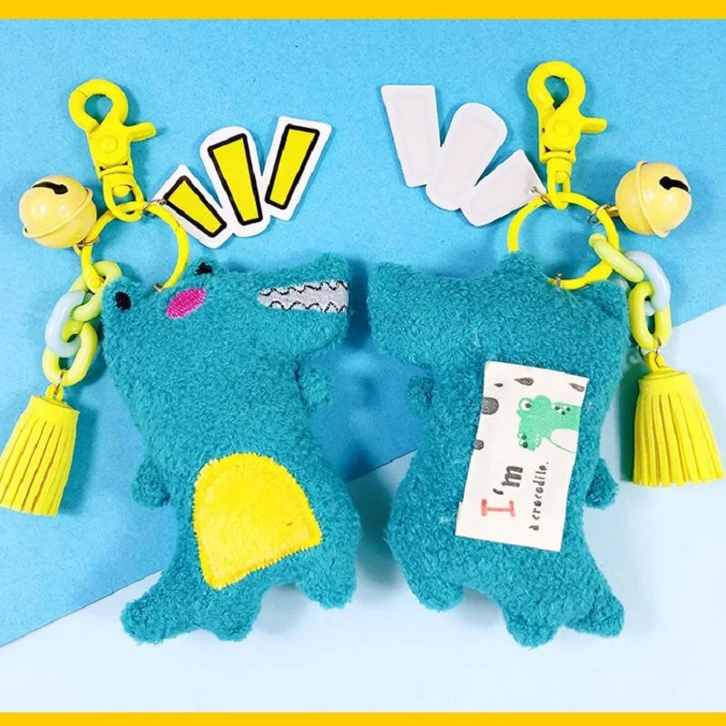 

Korean Crocodile Stuffed Doll Key Chain Cartoon Cute Crocodile Accessories Keychains Girl Bag Pendant Plush Pendant Doll Diy Key