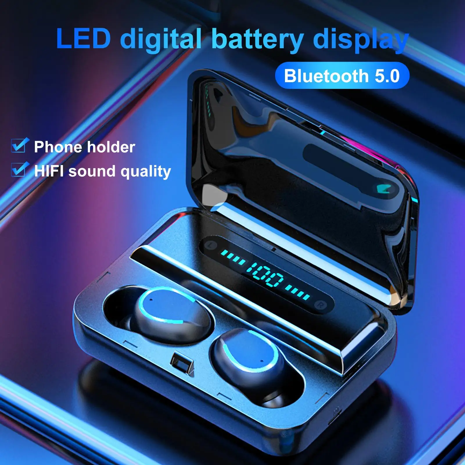 

TWS-наушники IPX7, F9-5, беспроводные, водонепроницаемые, 5,0