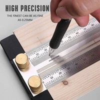 woodworking high precision t rule scale ruler t type hole ruler stainless scribing mark carpenter gauge carpenter measuring tool