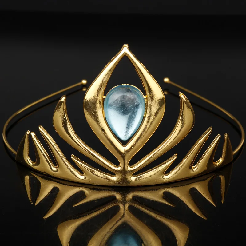 Кинофильм Эльза Золотой синий кристалл маленькая корона диадемы гребни для