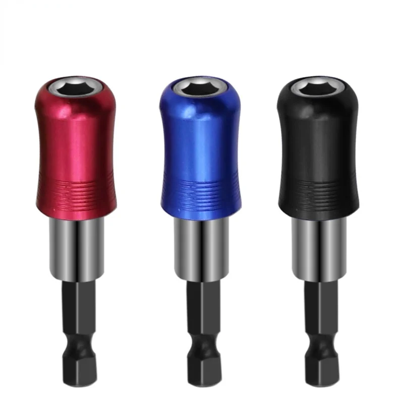 Адаптер для головки партии, шестигранный рукоятью, самозапирающийся стержень для подключения электрического шуруповёрта с длинным конвертированным подсоединительным рукавом.