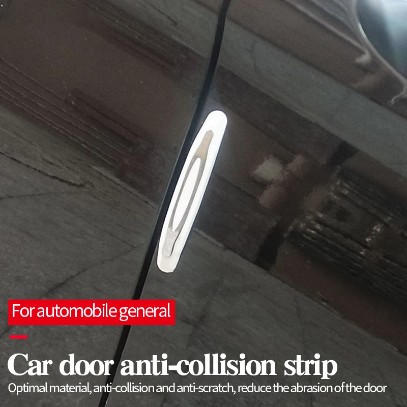 

Car Door Anti-Collision Strip For Automobile General Rubber Anti-Scratch Protection Sticker Decoration Accessories 4pcs