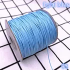 0,5-2,0 мм светло-синий вощеный шнур, вощеная нить, веревка шнур, ремешок для ожерелья, веревка с бусинами, для самостоятельного изготовления ювелирных изделий для браслета Шамбала