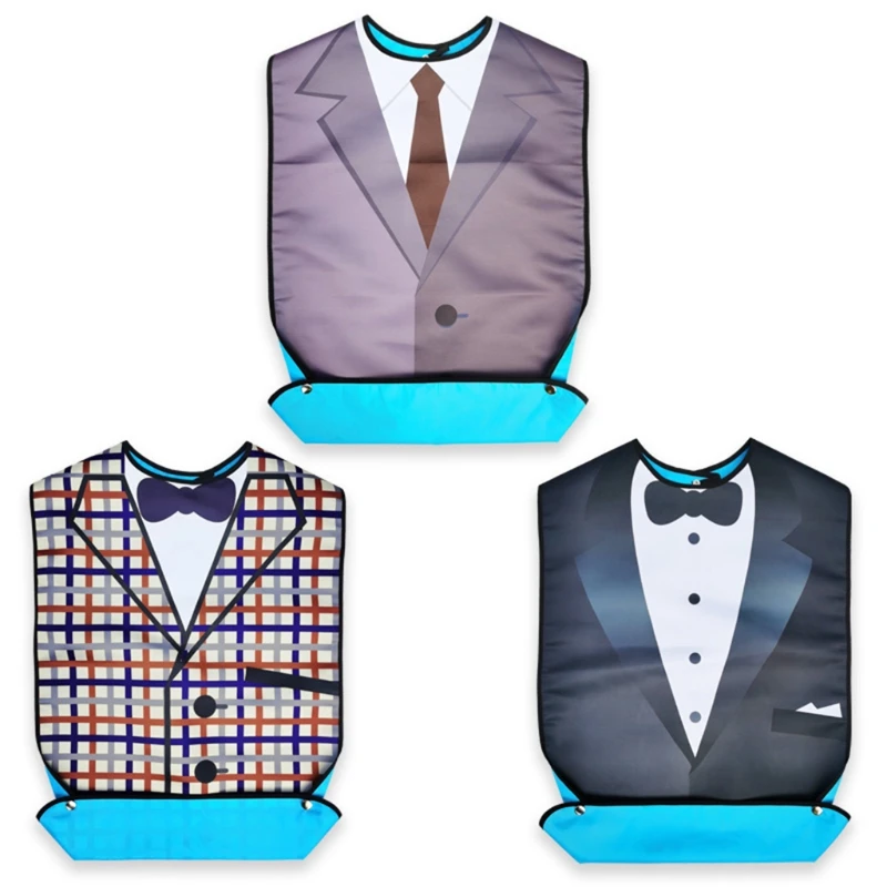 

Adults Waterproof Anti-oil Bib Elderly Aged Mealtime Cloth Protector Senior Citizen Aid Aprons Reusable Washable