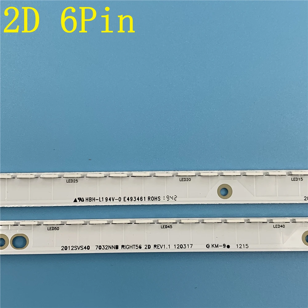 Новый комплект 2 шт. 56LED 501 мм Светодиодная подсветка полоса для Samsung UA40ES6100J UE40ES5500