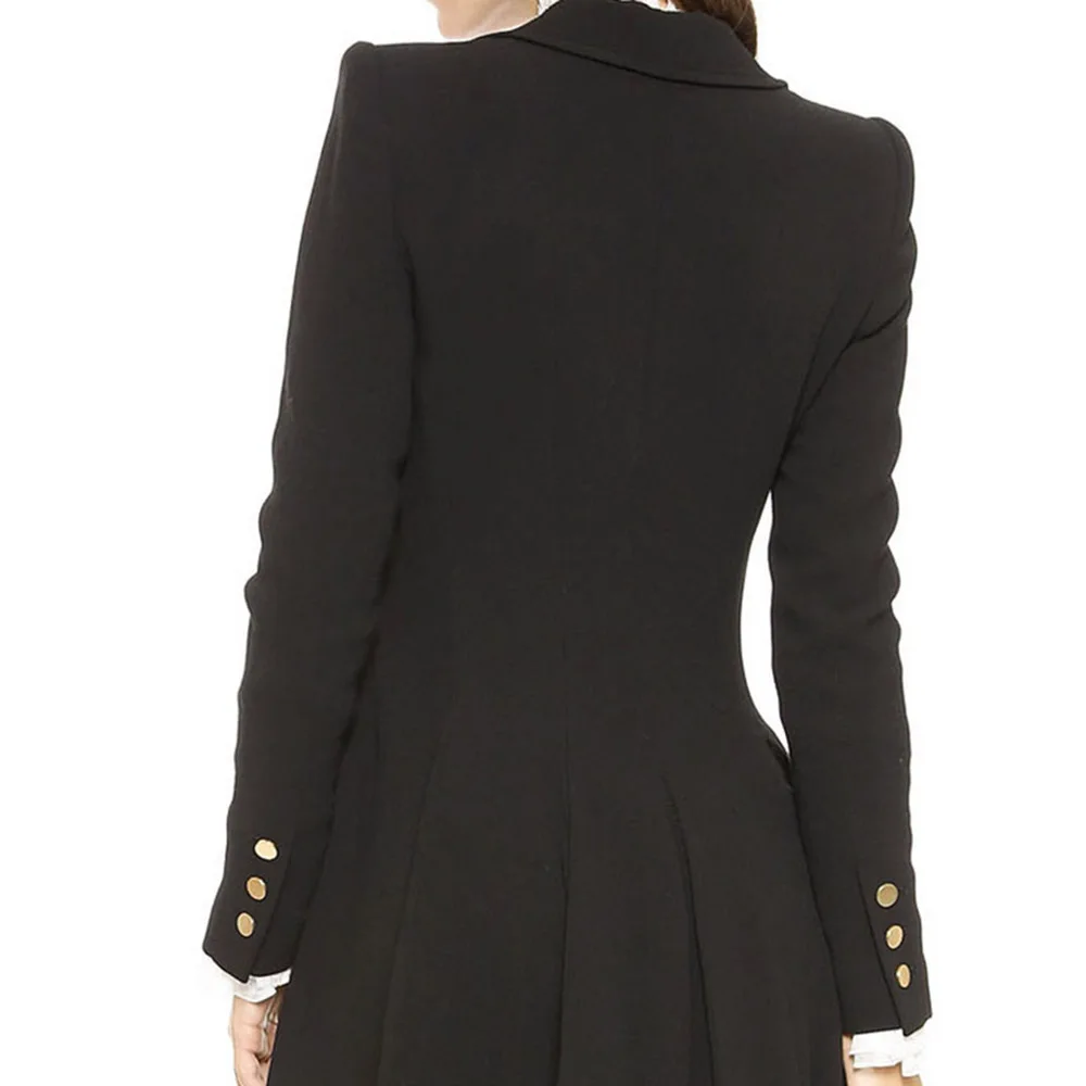 

Spring 2021 Thin Wool Coat Women Office Wear Long Coats Plus Size 5XL Winter Black Party Ladies Fashion Simple Elegant Overcoat