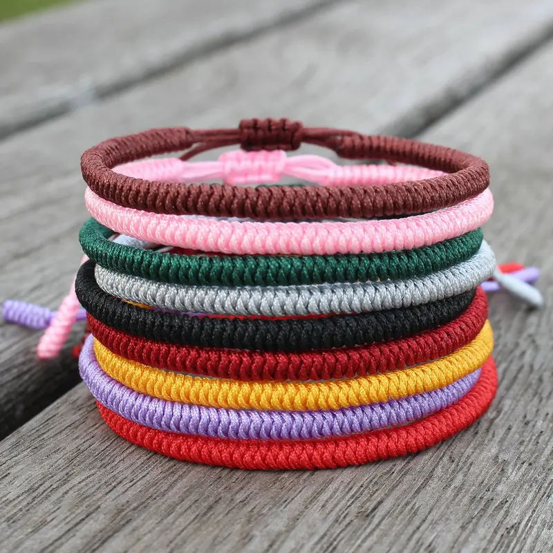 

Red Rope Lucky Weave Charm Bracelet Women Men Handicrafts Stretch Tibetan Braided Bracelets Friendship Bangles Accessories Gifts