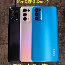 100% Original Back Cover For OPPO Reno 5 Reno5 Rear Housing Door Battery Cover Panel Mobile Phone Case Shell Replacement Parts