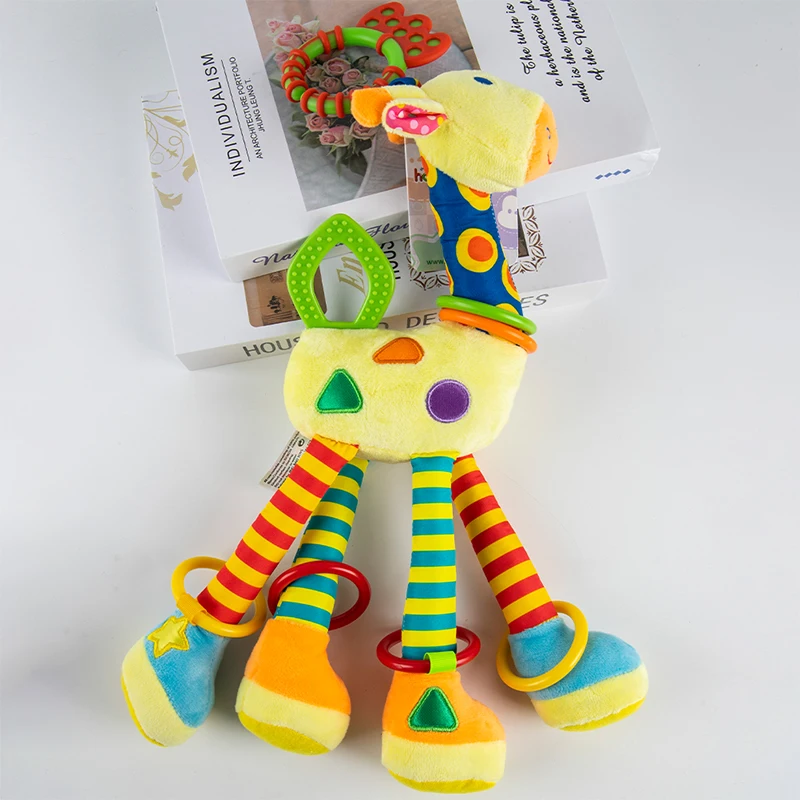 

(46 см) плюшевые детские игрушки, мягкий жираф, животное, искусственное животное, плюшевая коляска, колокольчики для кровати