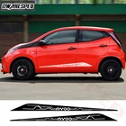 Спортивные полосы, наклейка на боковую дверь автомобиля для Toyota AYGO, украшение для кузова автомобиля, виниловые наклейки, гоночный Стайлинг, внешние аксессуары