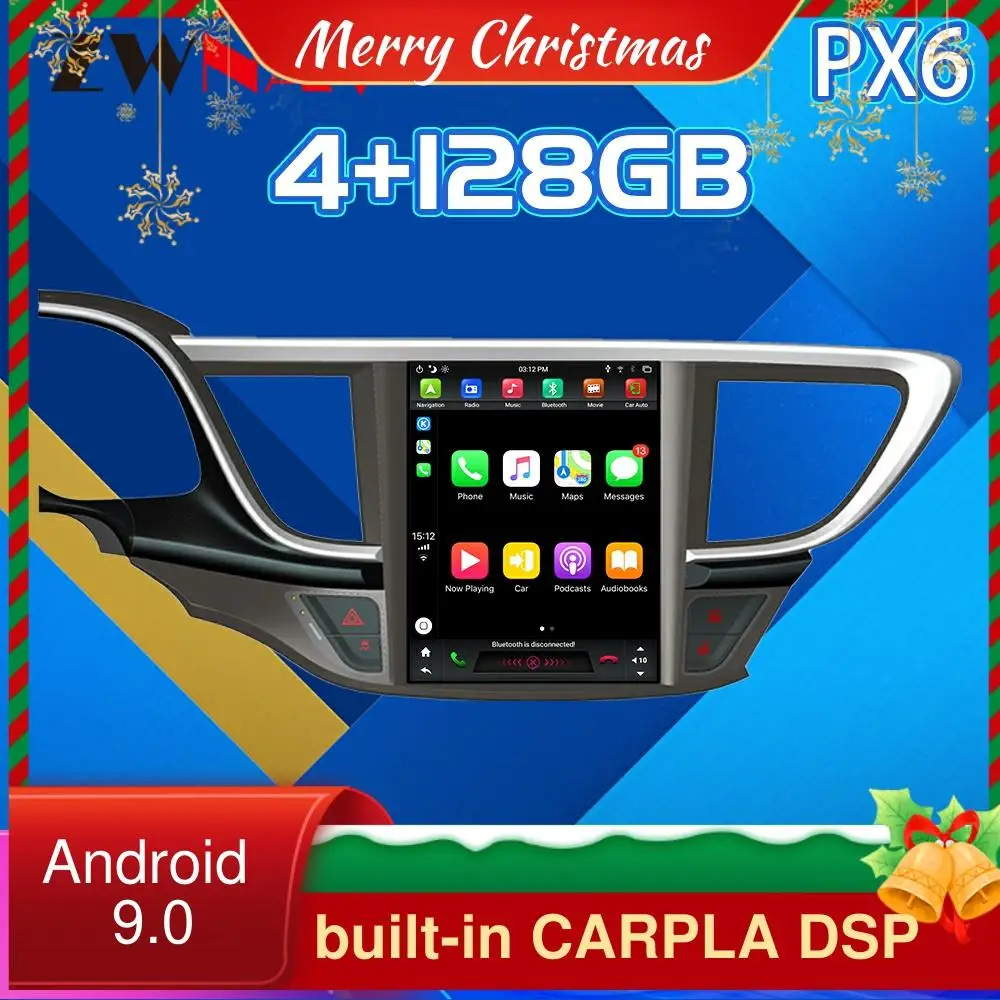 

128G For Buick Excelle Android 9 PX6 CARPLAY Tesla Screen Car multimedia Player GPS Audio Radio Auto Stereo Head Unit 2015+