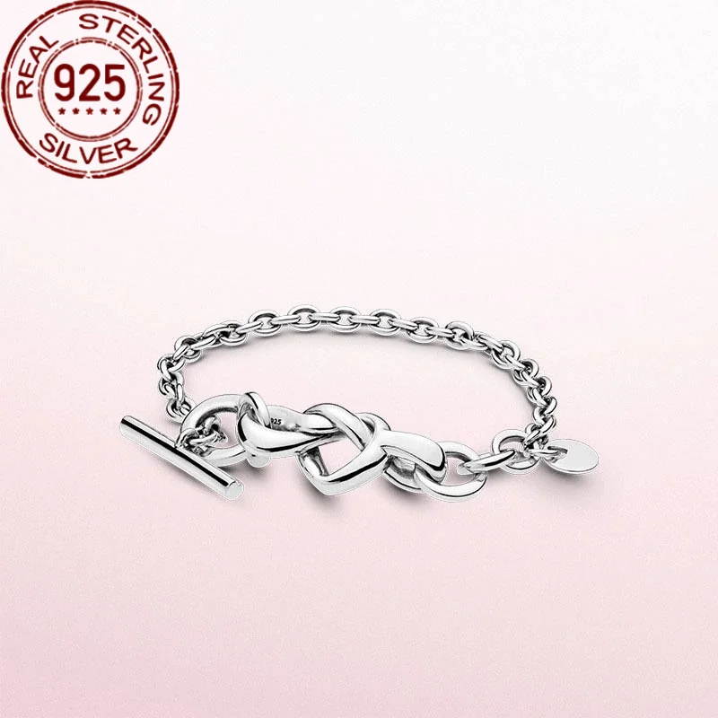 

Оригинальные женские браслеты из серебра 925 пробы с узлом