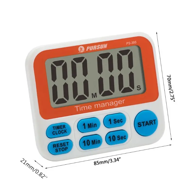 electronic lcd 3in1 countdown timer clock kitchen alarm with hanging hook magnet stand for kitchen experiment drop shipping free global shipping