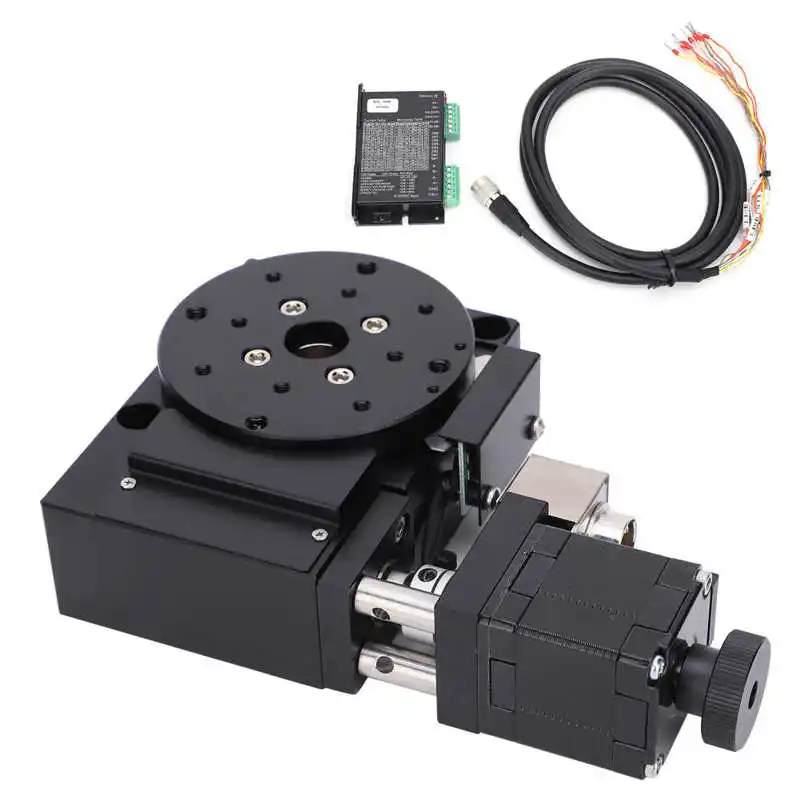 

linear bearing geleiderail Linear Stage Limited Angle Rotating Platform Sliding Table with Drive + Motor SPR6011 linear rails