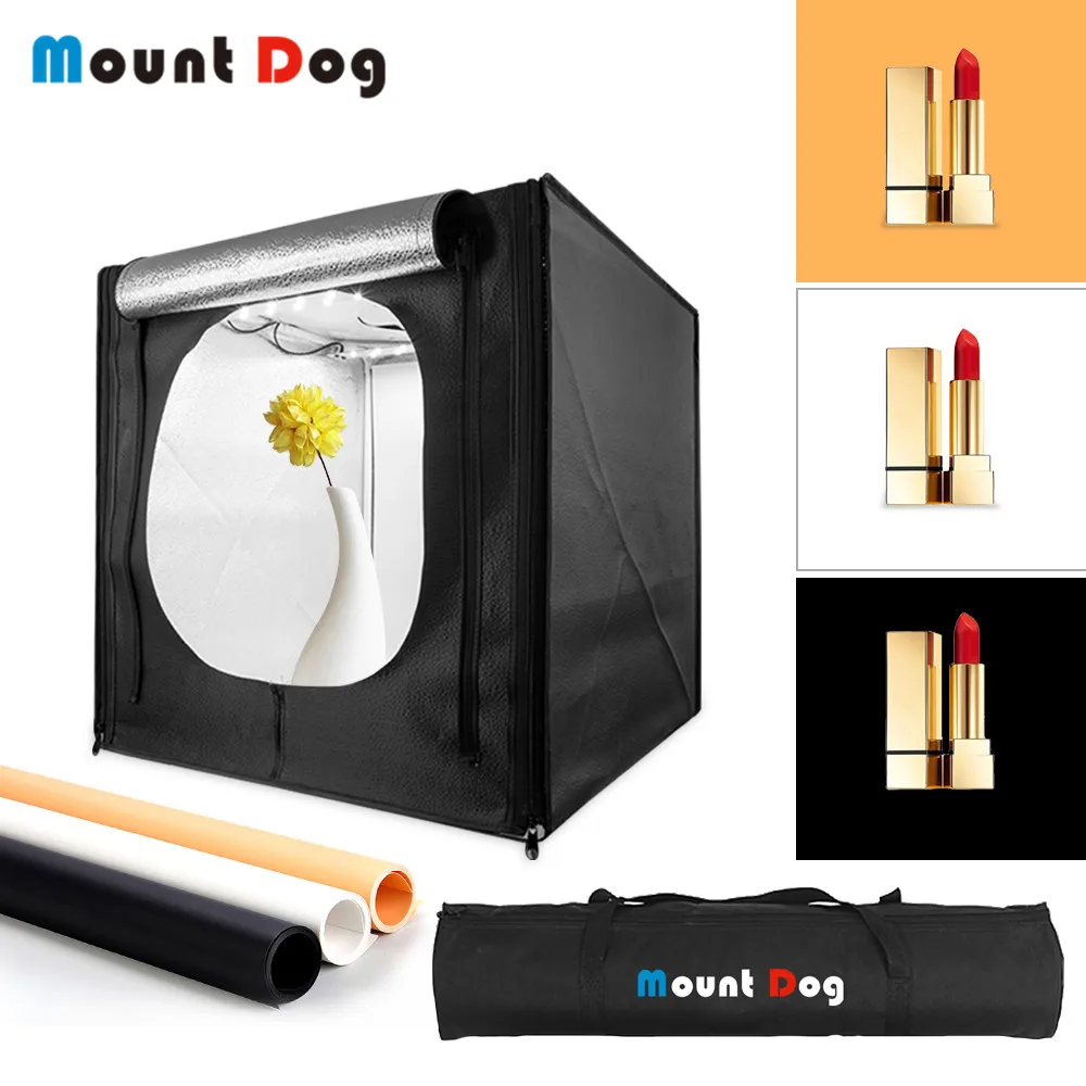 MountDog 50*50 см Портативный лайтбокс с 3 цвета фон для фото студия складной Софтбокс