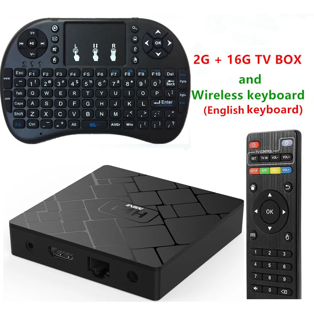 with English keyboar Android 9,0 hk1 Мини ТВ приставка 4K 3D H.265 Wifi 2G DDR3 16G EMMC rom Youtube Google Assistant 3D видео ТВ приставка - Цвет: with English keyboar