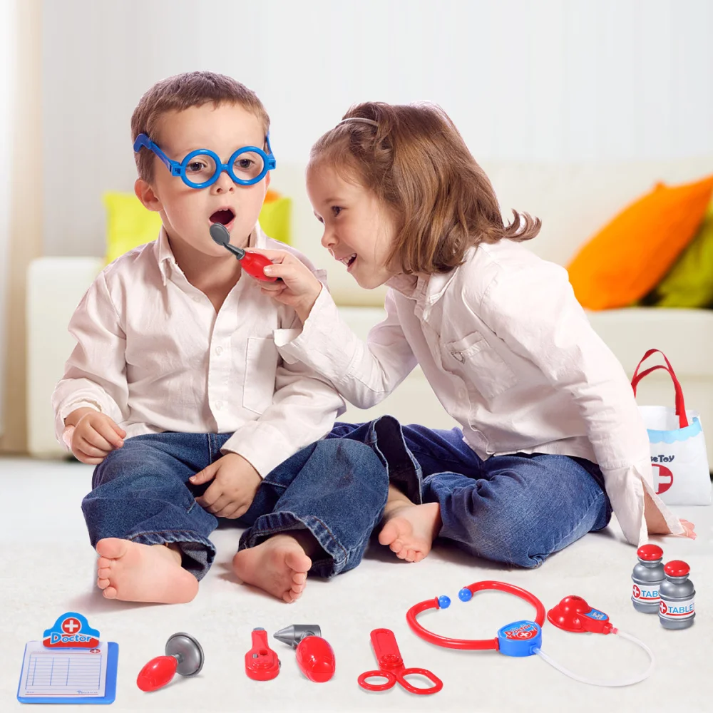 

iBaseToy Set of 18PCS Kids Tools Pretend Play Role Play Tools Kit Nursing for Toddlers Boys Girls
