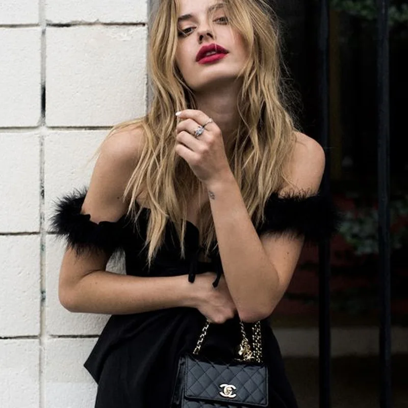 2018 Летний Тонкий короткий топ из искусственного меха сексуальный женский без