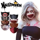 Многоразовая маска для косплея, маска для Хэллоуина с принтом волка вампира, хлопковая маска для лица, маска для улицы, моющаяся маска