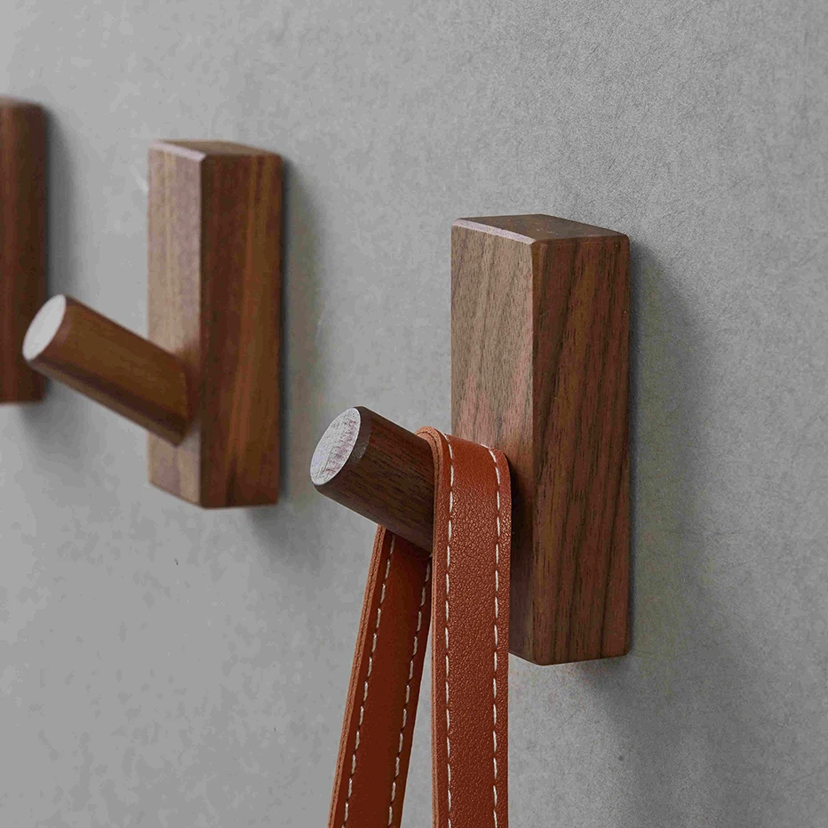 Вешалка из натурального дерева настенный держатель для ключей в скандинавском